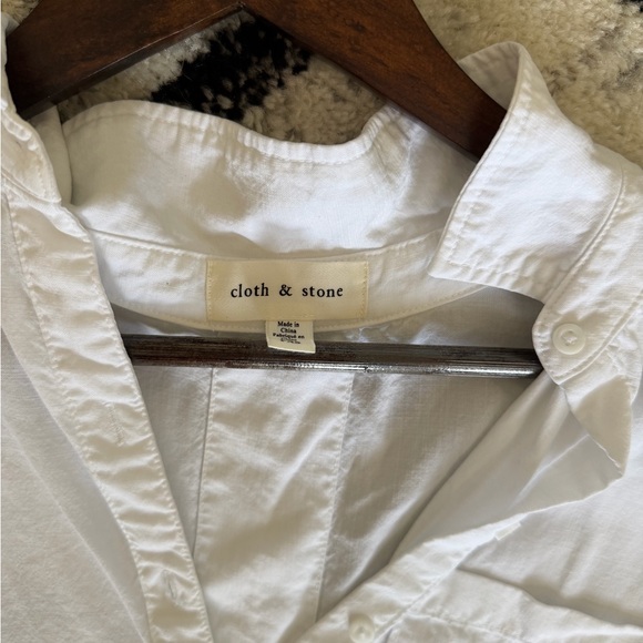 Cloth & Stone Short Sleeve Button Up Shirt White - Picture 4 of 7